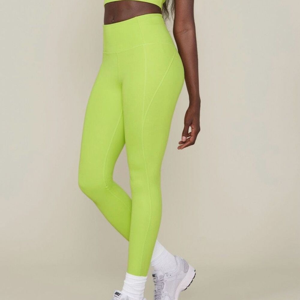 Girlfriend Collective Lime Green High Rise Leggings Medium women